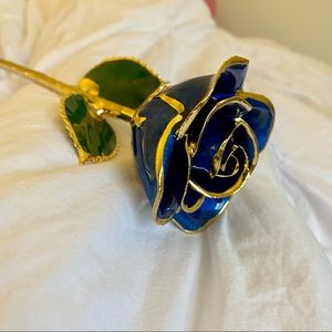Blue Steven Singer 24kt Gold Dipped Rose